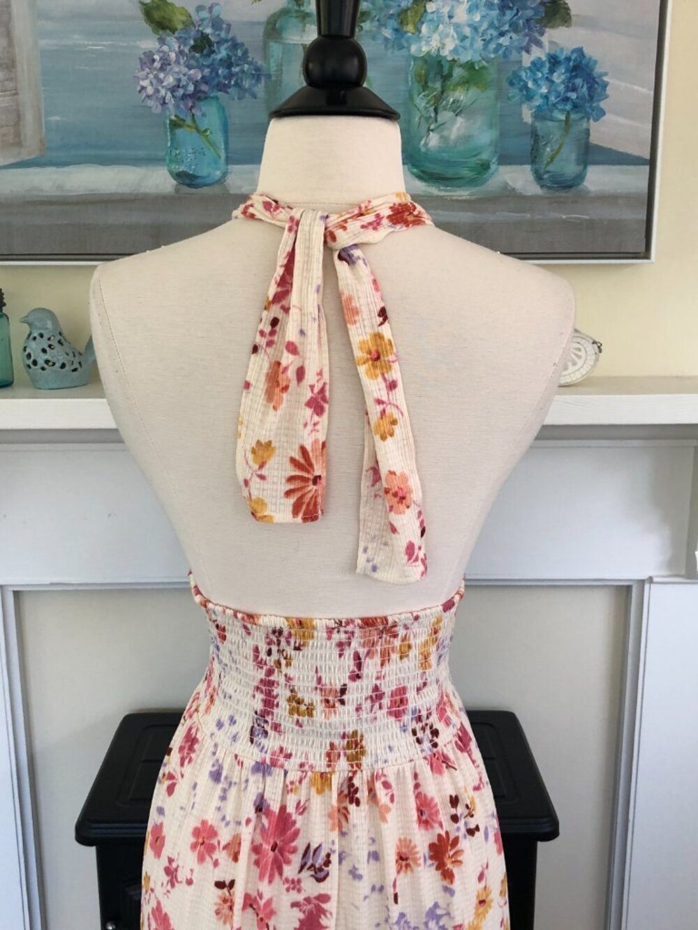 NWT Cotton Emporium Floral Halter Tiered Maxi Dress Size Medium USA - Picture 5 of 8